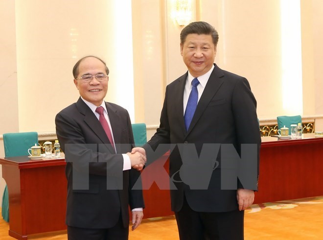 Vietnam’s top legislator meets with Chinese Party chief  - ảnh 1